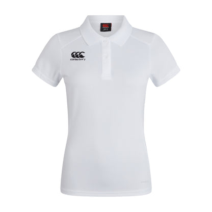 White - Front - Canterbury Womens-Ladies Club Dry Polo Shirt