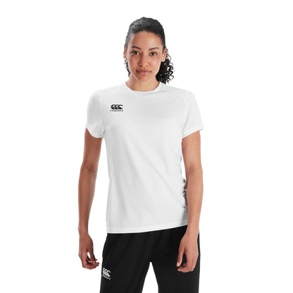 White - Side - Canterbury Womens-Ladies Club Dry Club T-Shirt