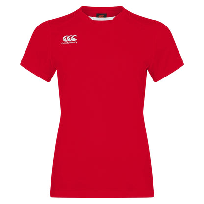 Flag Red - Front - Canterbury Womens-Ladies Club Dry Club T-Shirt