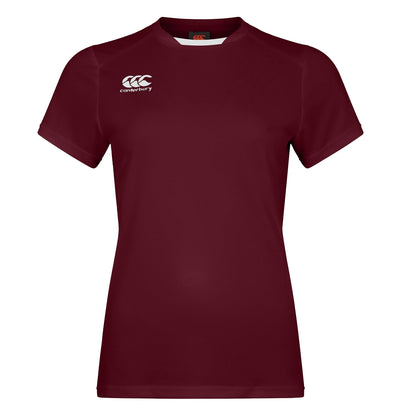 Maroon - Front - Canterbury Womens-Ladies Club Dry Club T-Shirt