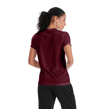 Maroon - Side - Canterbury Womens-Ladies Club Dry Club T-Shirt