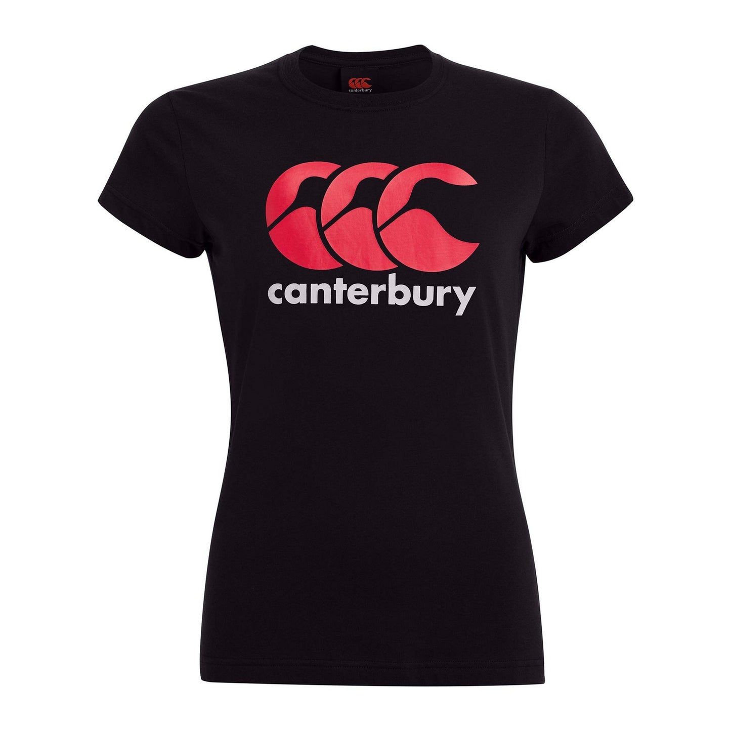 Black - Front - Canterbury Womens-Ladies Logo T-Shirt