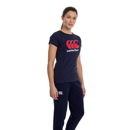 Navy - Lifestyle - Canterbury Womens-Ladies Logo T-Shirt