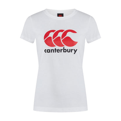 Bright White - Front - Canterbury Womens-Ladies Logo T-Shirt