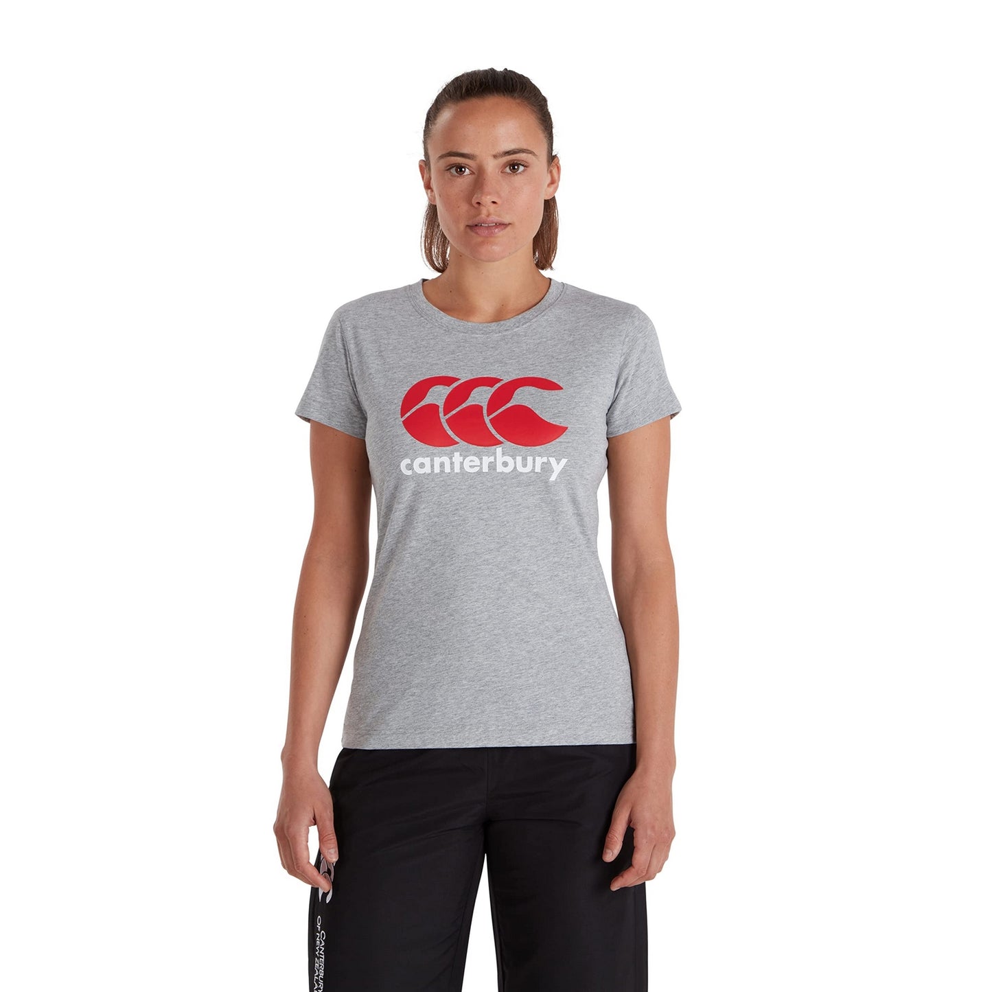 Classic Marl - Side - Canterbury Womens-Ladies Logo T-Shirt