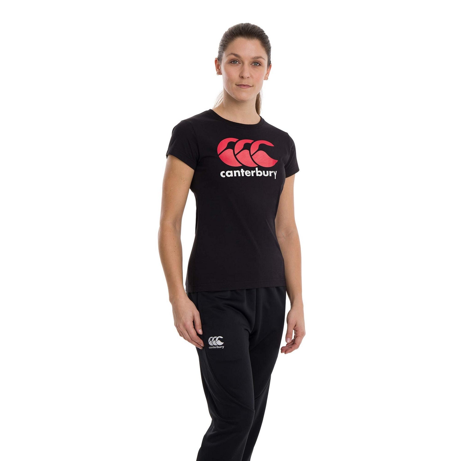Black - Side - Canterbury Womens-Ladies Logo T-Shirt