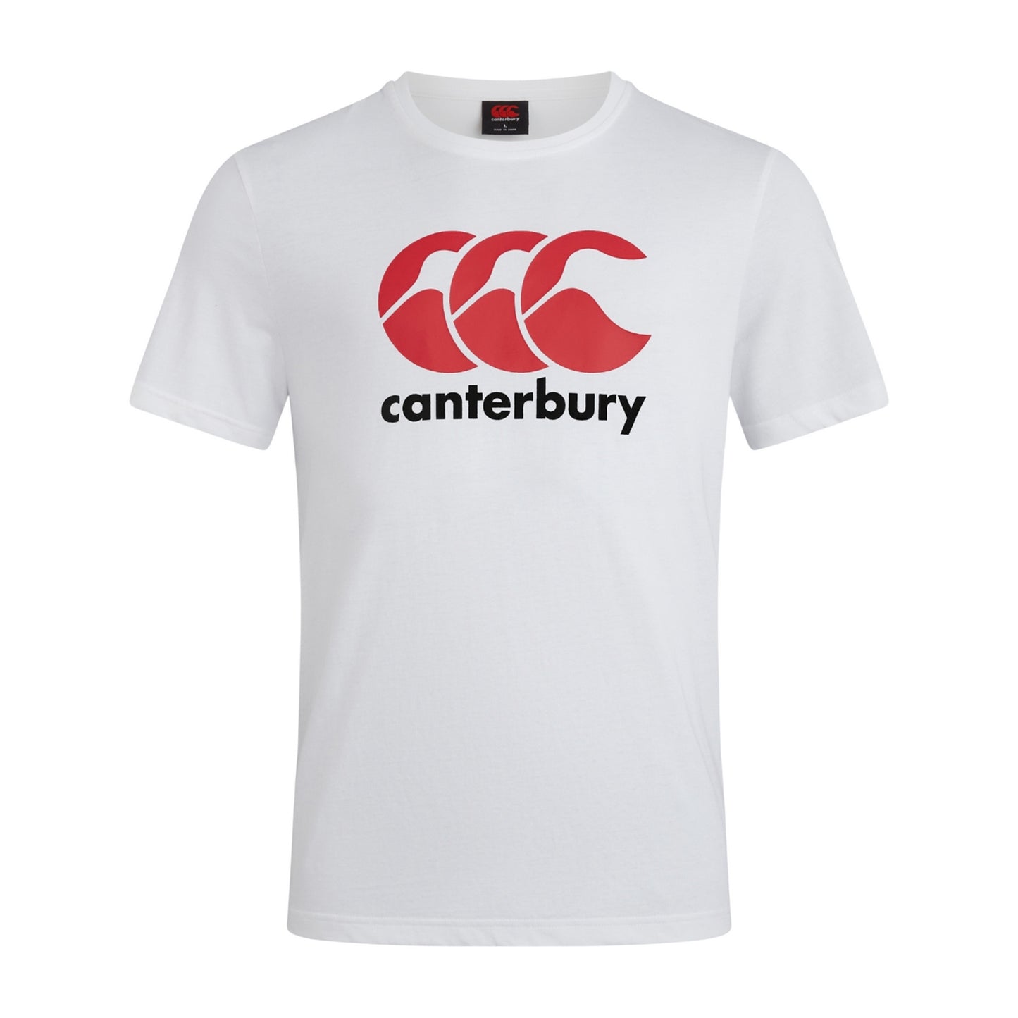 White - Front - Canterbury Mens Logo Cotton Blend T-Shirt
