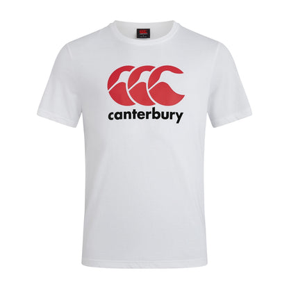 White - Front - Canterbury Mens Logo Cotton Blend T-Shirt