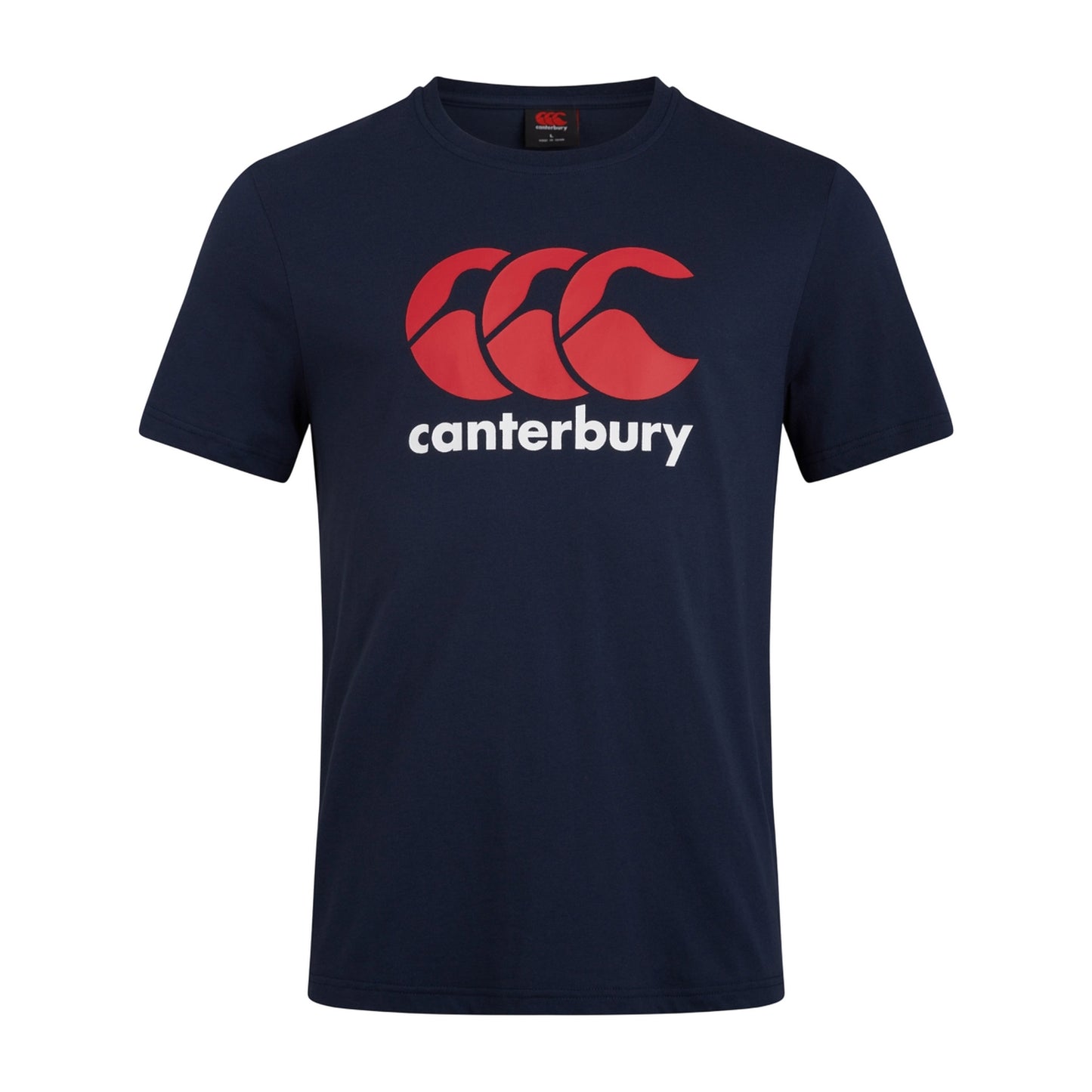 Navy - Front - Canterbury Mens Logo Cotton Blend T-Shirt