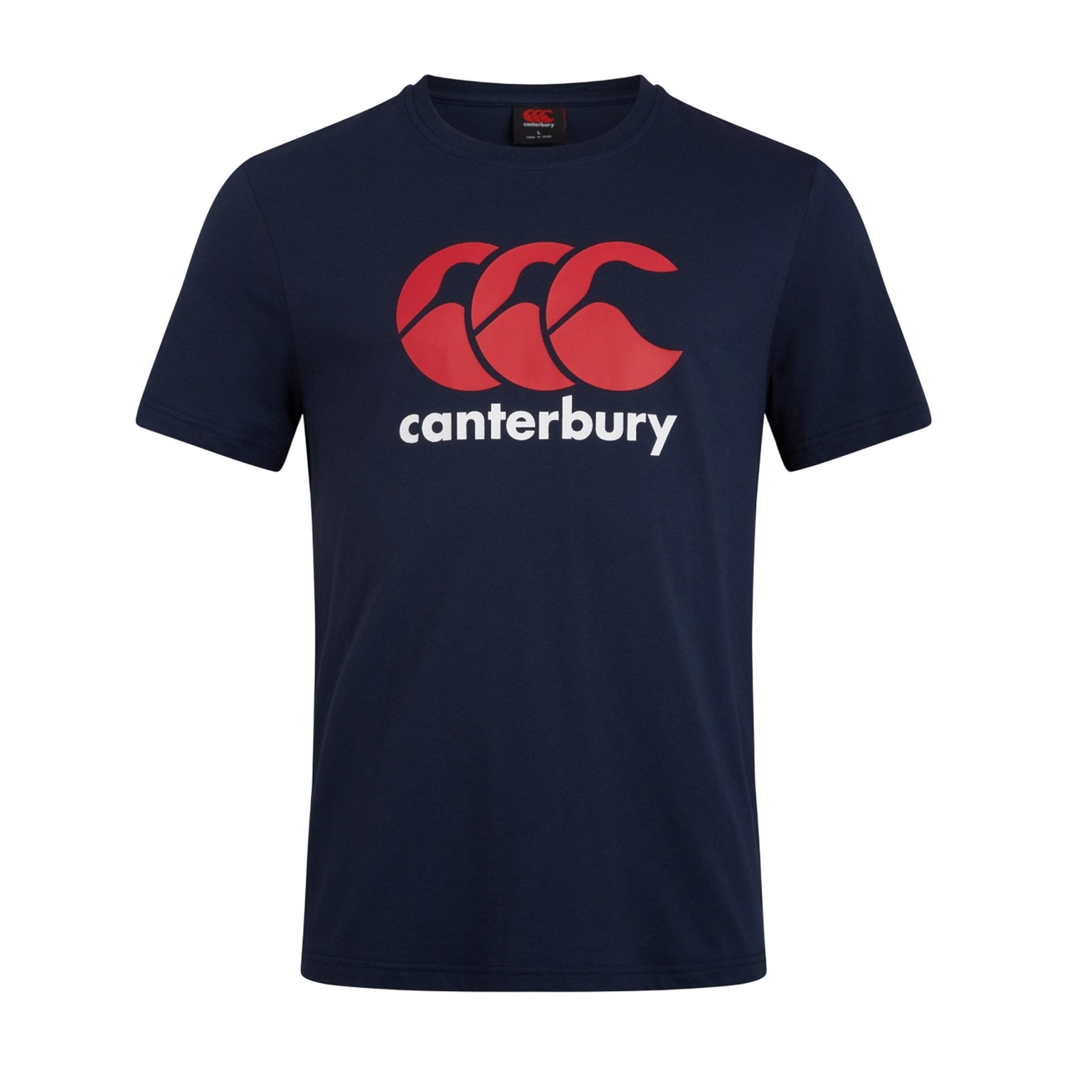 Navy - Front - Canterbury Mens Logo Cotton Blend T-Shirt