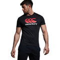Black - Side - Canterbury Mens Logo Cotton Blend T-Shirt
