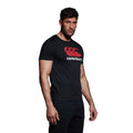 Black - Back - Canterbury Mens Logo Cotton Blend T-Shirt