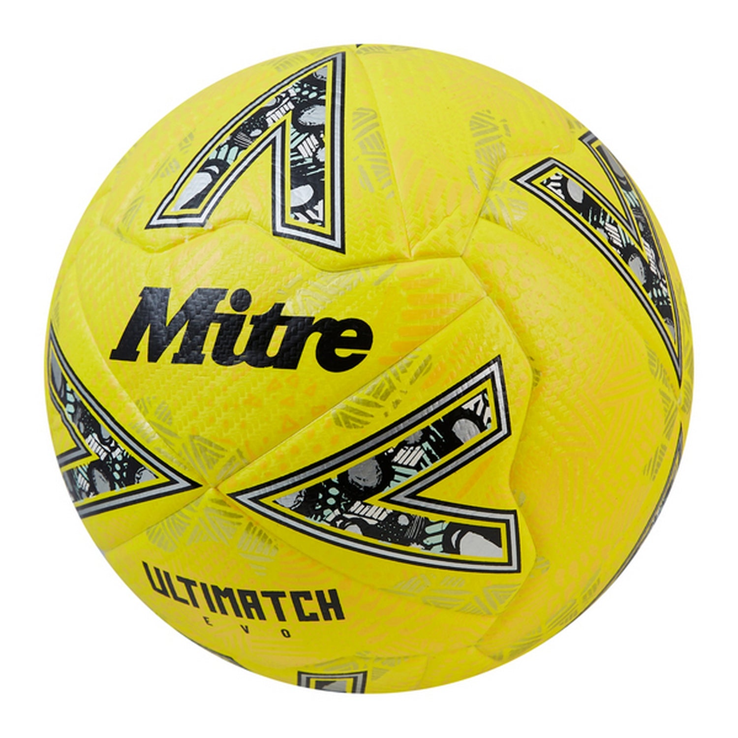 Fluorescent Yellow-Light Yellow-Gold - Back - Mitre Ultimatch Evo Logo Football