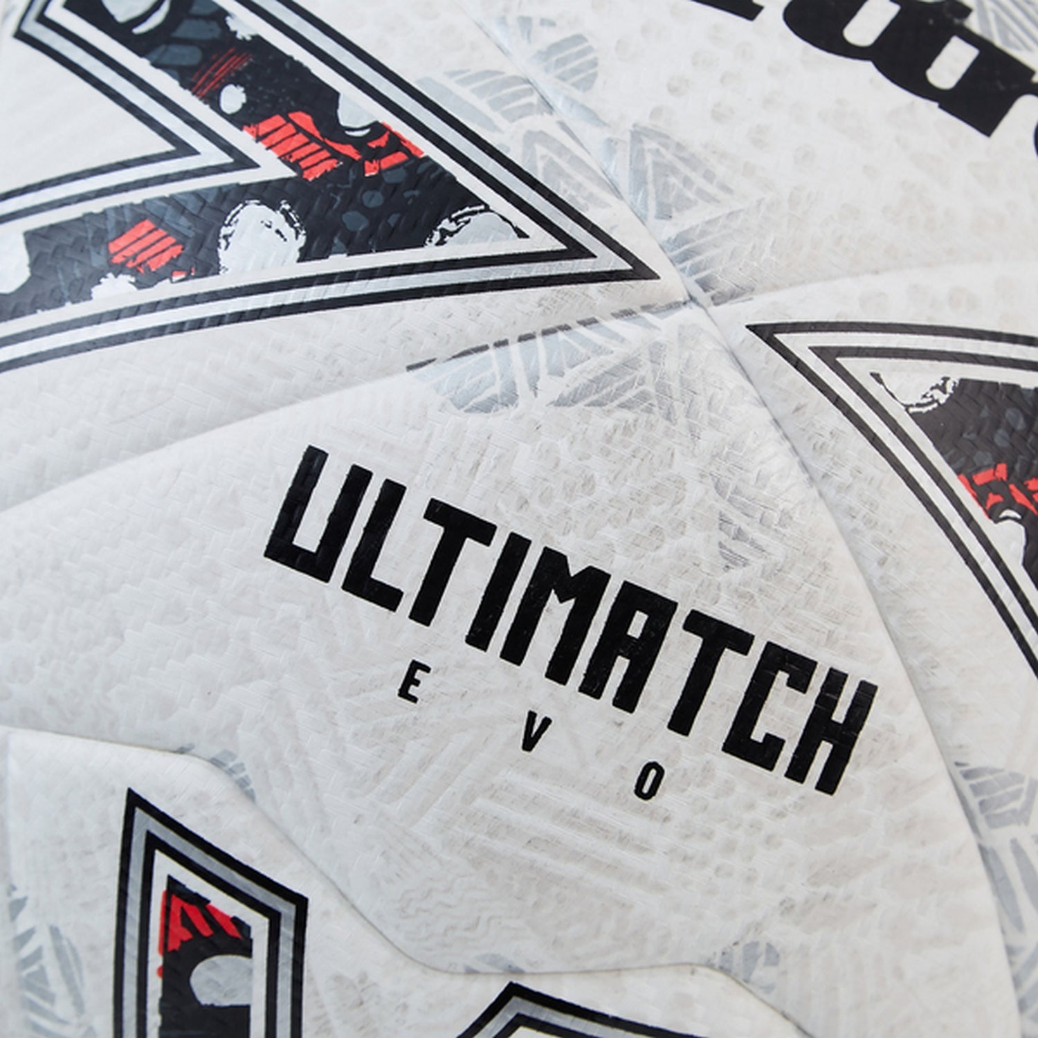 White-Off White-Silver - Side - Mitre Ultimatch Evo Logo Football