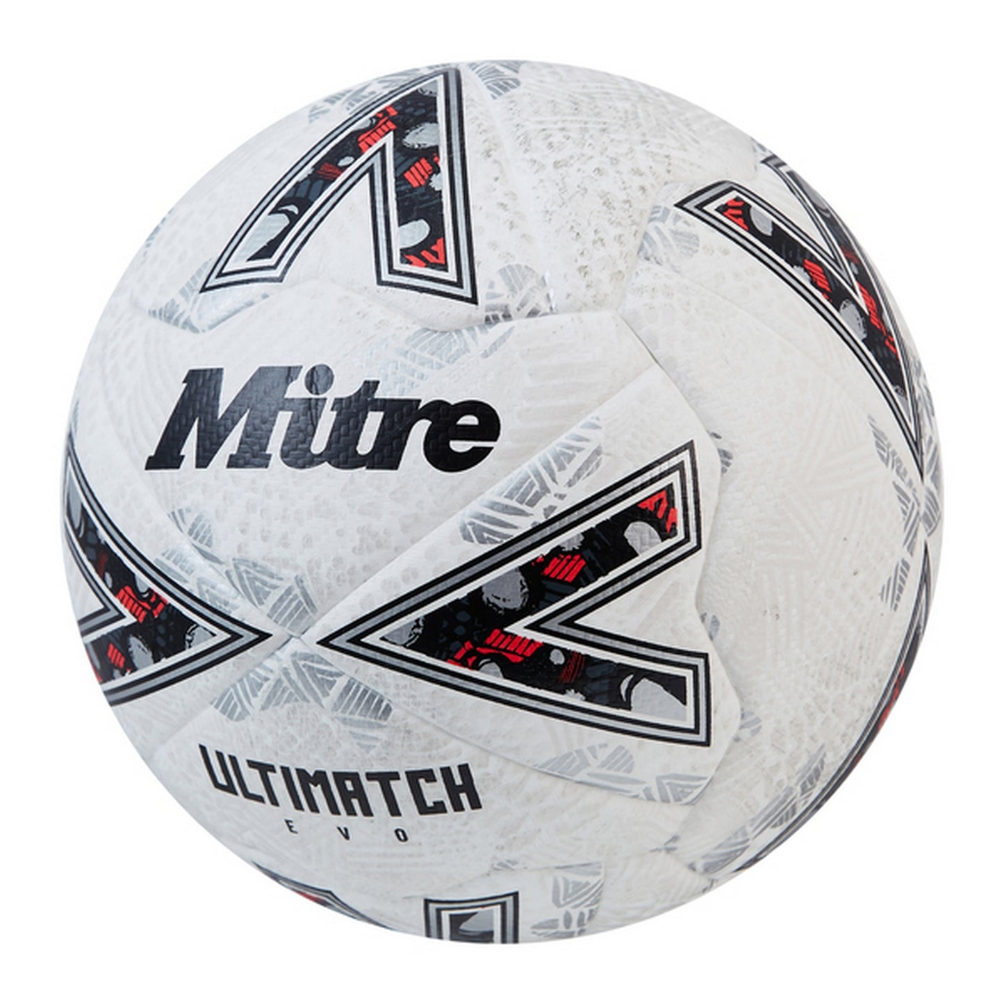 White-Off White-Silver - Back - Mitre Ultimatch Evo Logo Football