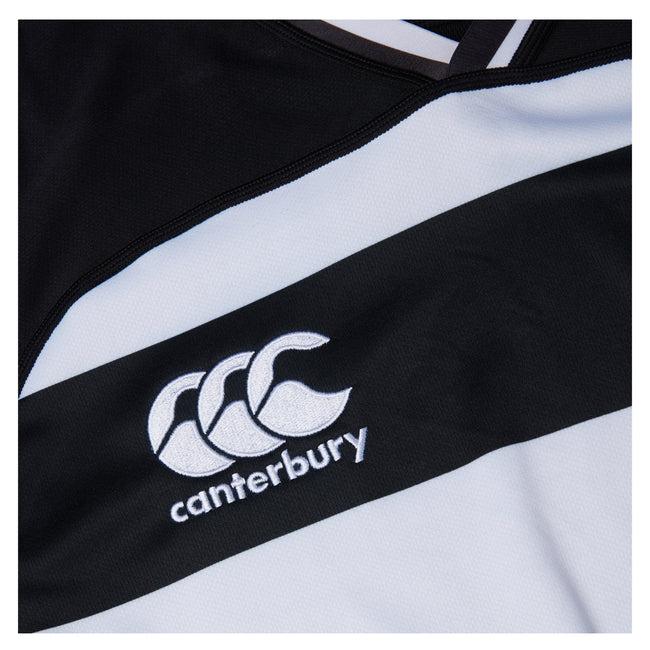 Navy - Side - Canterbury Mens Evader Hooped Vapodri Jersey