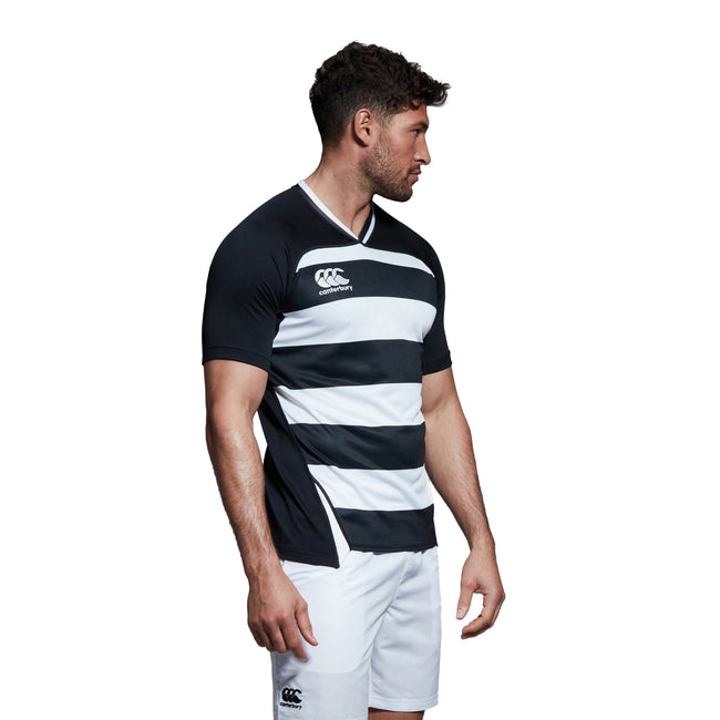 Navy - Lifestyle - Canterbury Mens Evader Hooped Vapodri Jersey