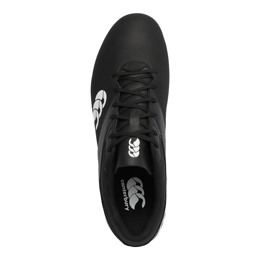 Black-White - Pack Shot - Canterbury Unisex Adult Phoenix Raze Soft Ground Rugby Boots
