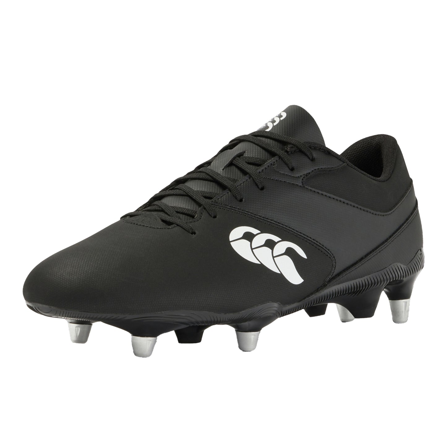 Black-White - Front - Canterbury Unisex Adult Phoenix Raze Soft Ground Rugby Boots