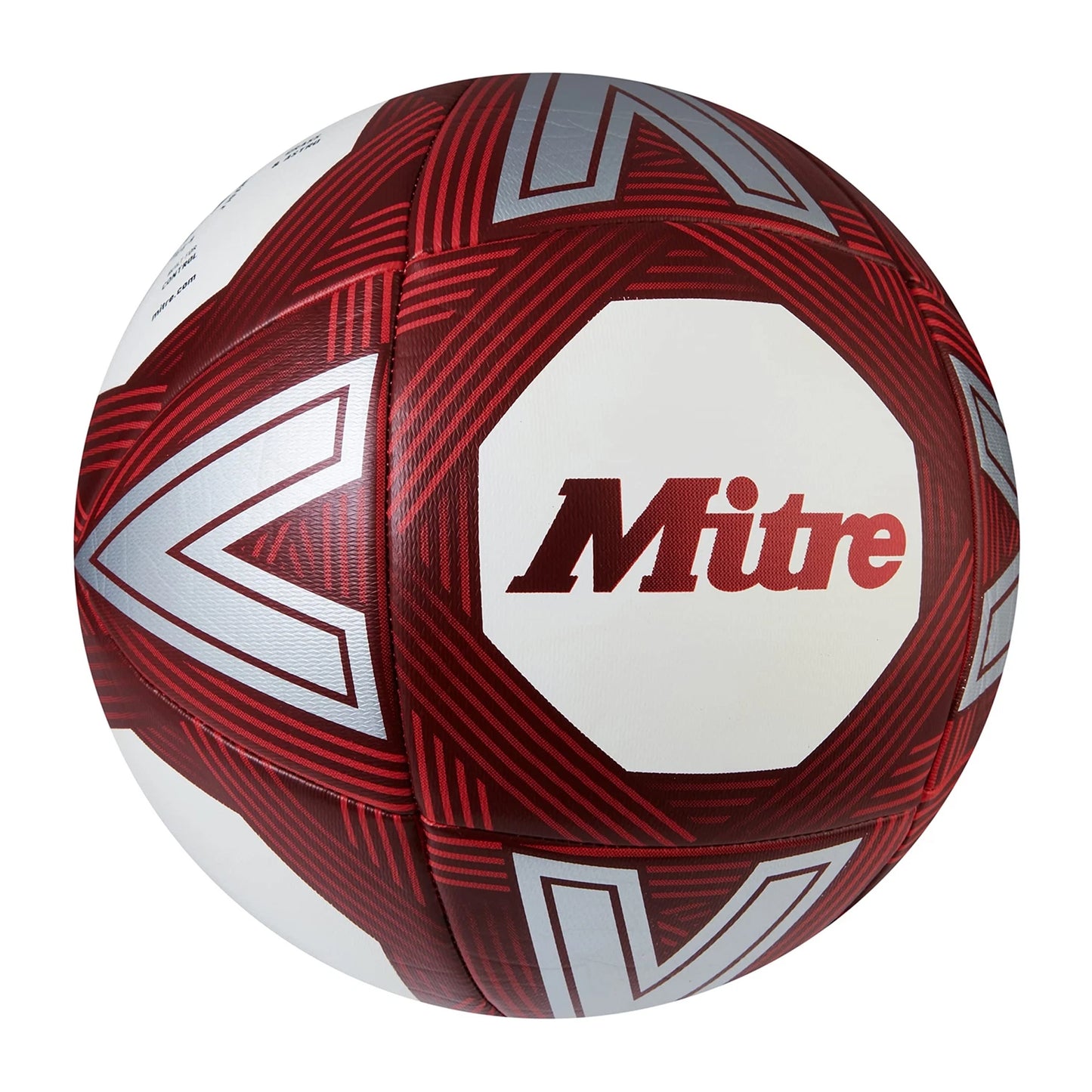 White-Red - Back - Mitre Training Football