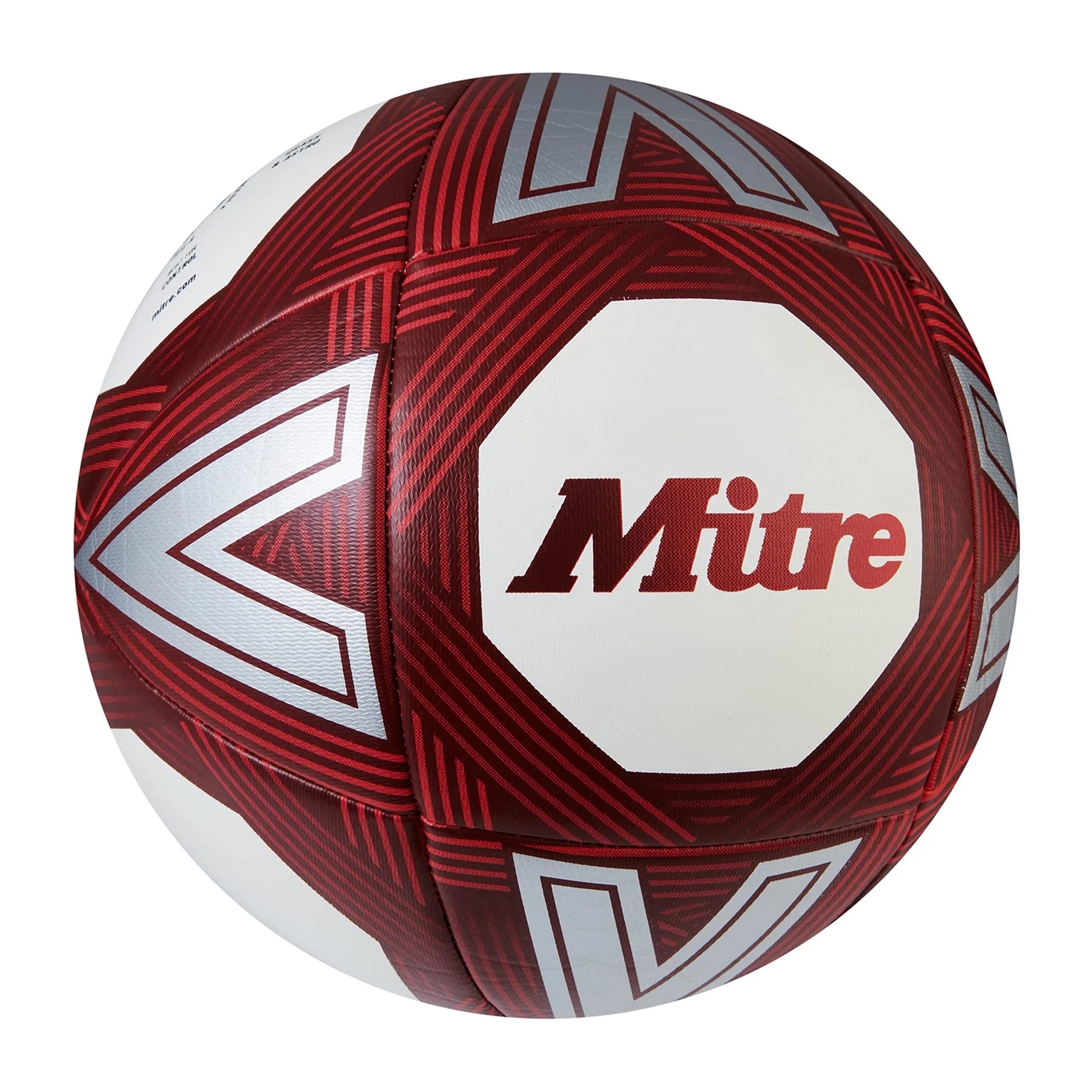 White-Red - Back - Mitre Training Football