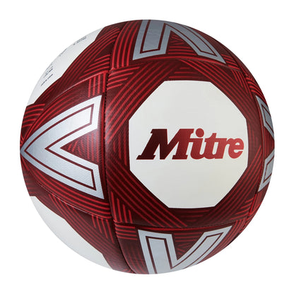 White-Red - Back - Mitre Training Football