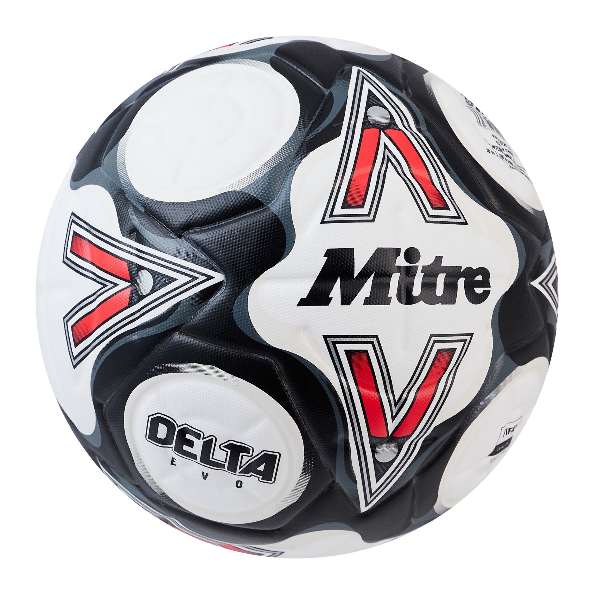 White-Black-Red - Side - Mitre Delta Evo 2024 Football