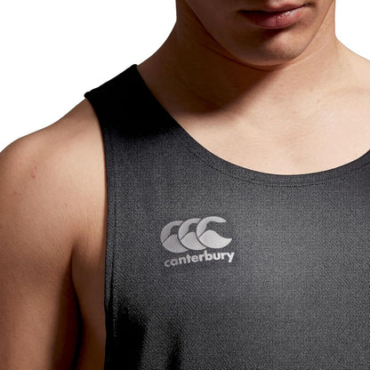 Black-Gunmetal Grey - Lifestyle - Canterbury Mens Super Light Tank Top