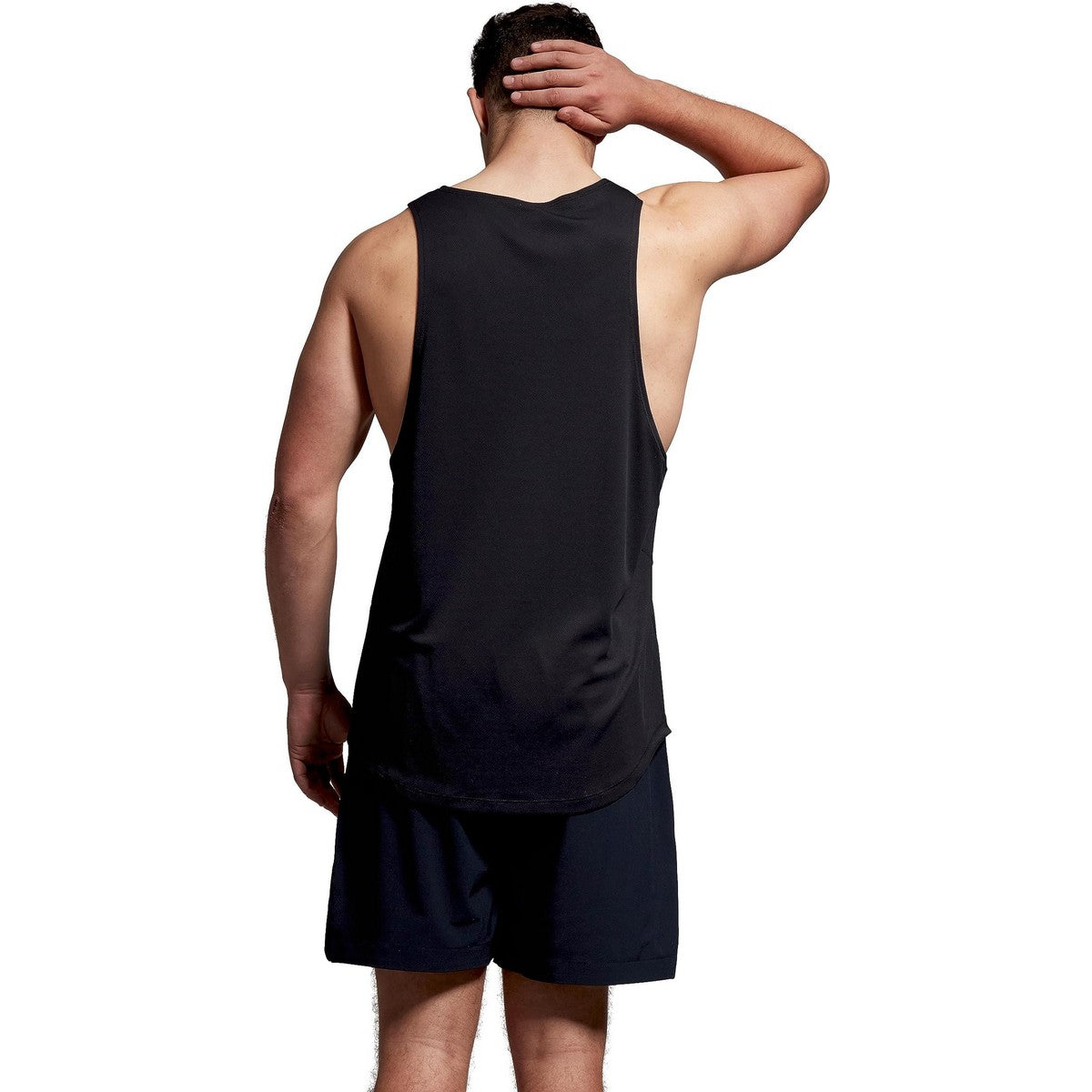 Black-Gunmetal Grey - Back - Canterbury Mens Super Light Tank Top