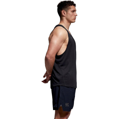 Black-Gunmetal Grey - Side - Canterbury Mens Super Light Tank Top