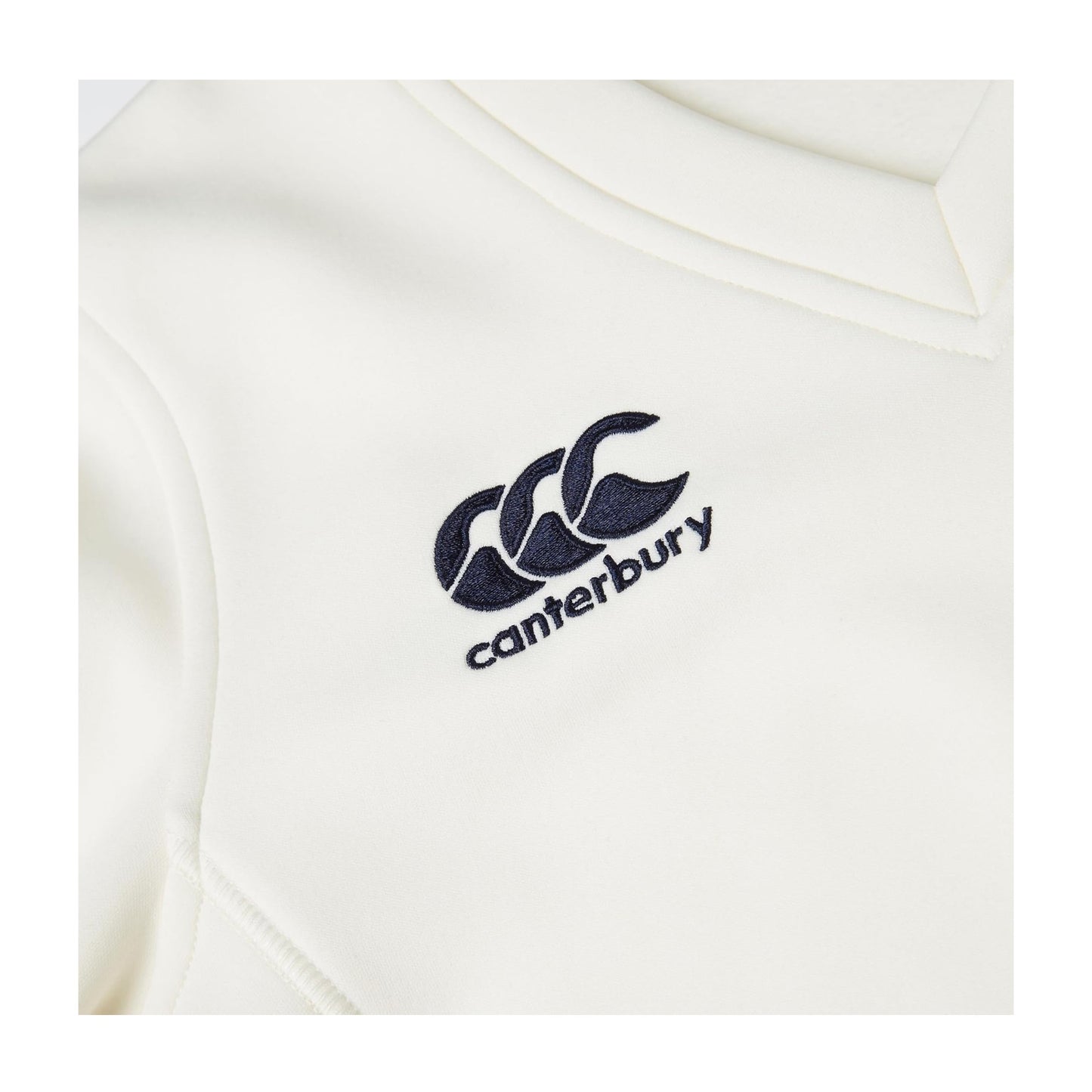 Cream - Side - Canterbury Childrens-Kids Classic Long-Sleeved Cricket Jumper