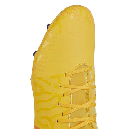 Amber Yellow-Orange Crush-Mars Red - Close up - Canterbury Unisex Adult Speed Infinite Elite Firm Ground Rugby Boots