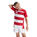 Flag Red - Side - Canterbury Childrens-Kids Evader Hooped Vapodri Jersey