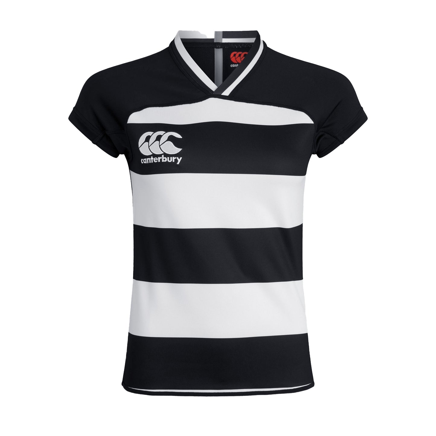 Black - Front - Canterbury Womens-Ladies Evader Hooped Vapodri Jersey