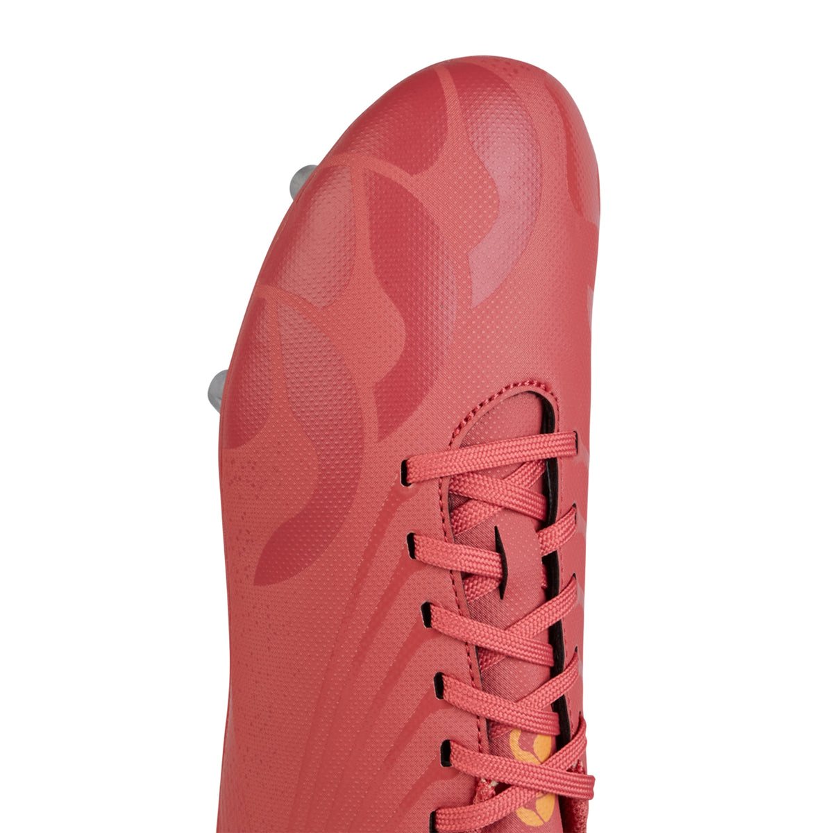 Mars Dust-Orange Crush-Amber Yellow - Pack Shot - Canterbury Childrens-Kids Stampede Groundbreak Team Soft Ground Rugby Boots