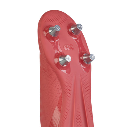 Mars Dust-Orange Crush-Amber Yellow - Close up - Canterbury Childrens-Kids Stampede Groundbreak Team Soft Ground Rugby Boots