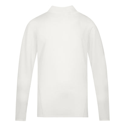 Cream - Back - Canterbury Childrens-Kids Set-in Regular Long-Sleeved Cricket Polo Shirt