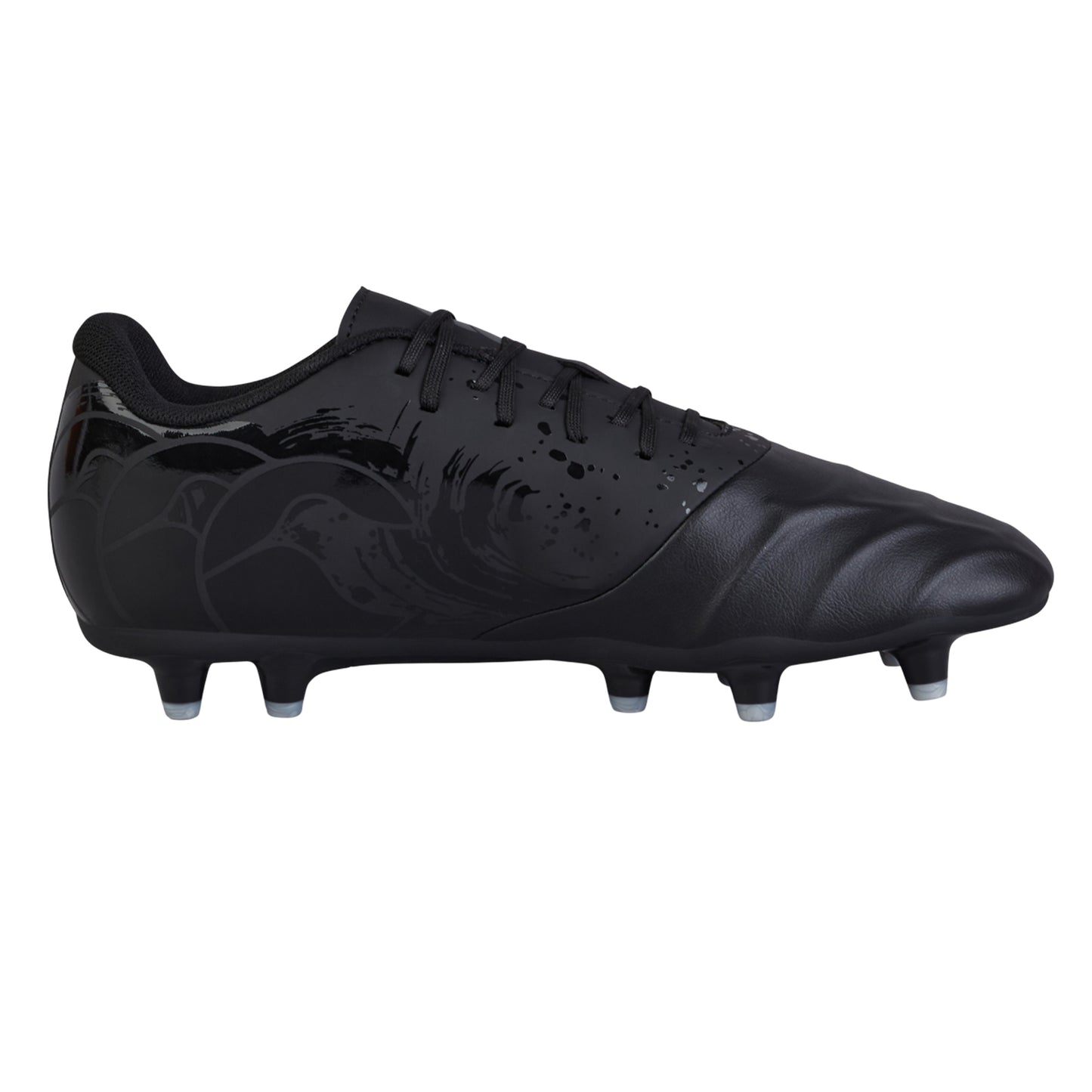 Black-Silver Metallic - Back - Canterbury Unisex Adult Phoenix Genesis Team Firm Ground Rugby Boots