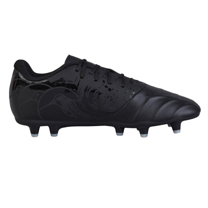 Black-Silver Metallic - Back - Canterbury Unisex Adult Phoenix Genesis Team Firm Ground Rugby Boots