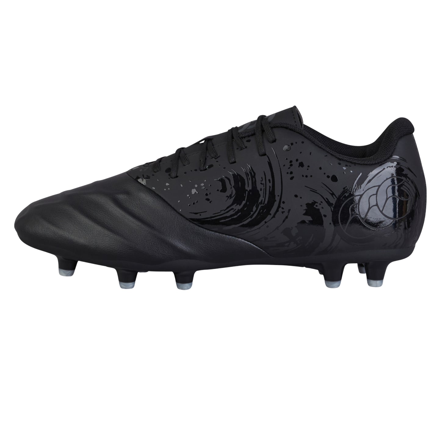 Black-Silver Metallic - Side - Canterbury Unisex Adult Phoenix Genesis Team Firm Ground Rugby Boots
