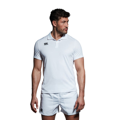 White - Side - Canterbury Mens Club Dry Polo Shirt
