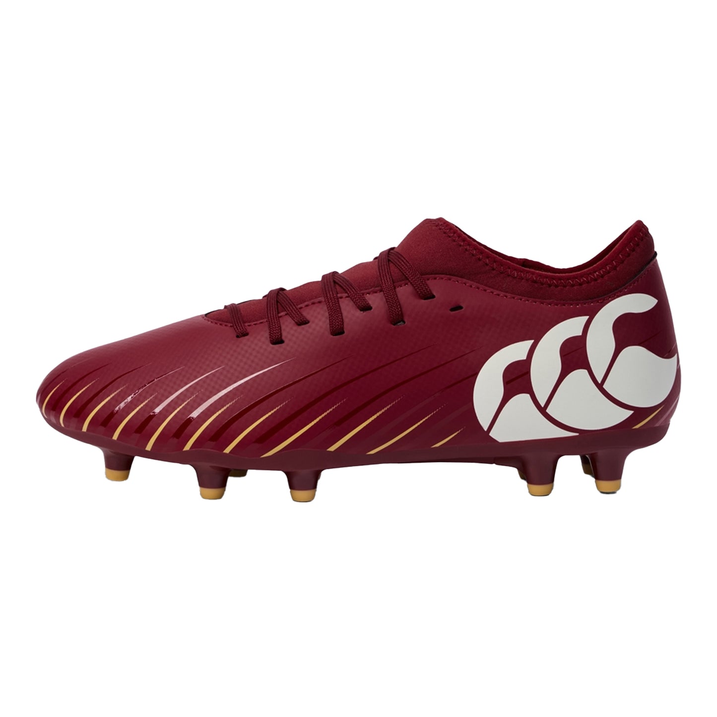 Red Dahlia - Side - Canterbury Unisex Adult Speed Falcon Team Firm Ground Rugby Boots