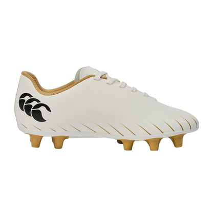 White - Back - Canterbury Unisex Adult Speed Falcon Team Firm Ground Rugby Boots