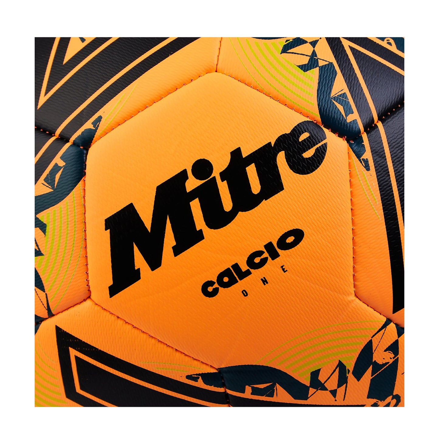 Fluorescent Orange-Black-Tidal Teal - Lifestyle - Mitre Calcio 24 Football