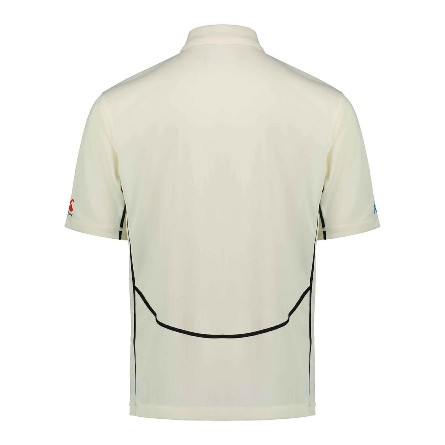 Cream - Back - Canterbury Mens New Zealand Black Caps Cricket Polo Shirt