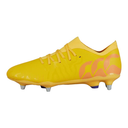Mars Red-Amber Yellow-Orange Crush - Front - Canterbury Unisex Adult Speed Infinite Team Soft Ground Rugby Boots