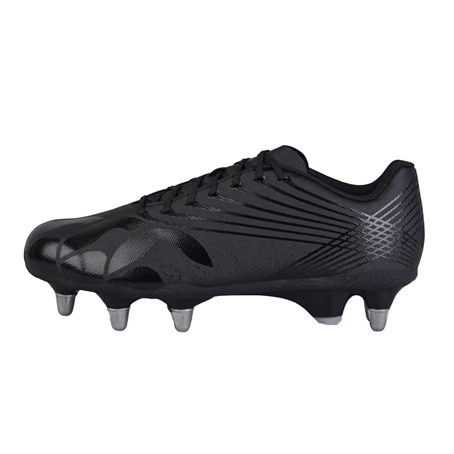 Black-Silver - Back - Canterbury Unisex Adult Stampede Groundbreak Pro Soft Ground Rugby Boots