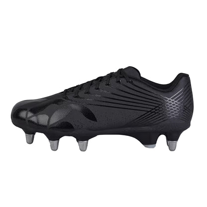 Black-Silver - Back - Canterbury Unisex Adult Stampede Groundbreak Pro Soft Ground Rugby Boots