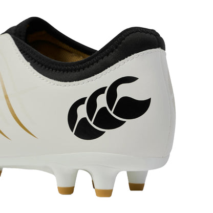 White - Side - Canterbury Unisex Adult Phoenix 2.0 Pro Soft Ground Rugby Boots