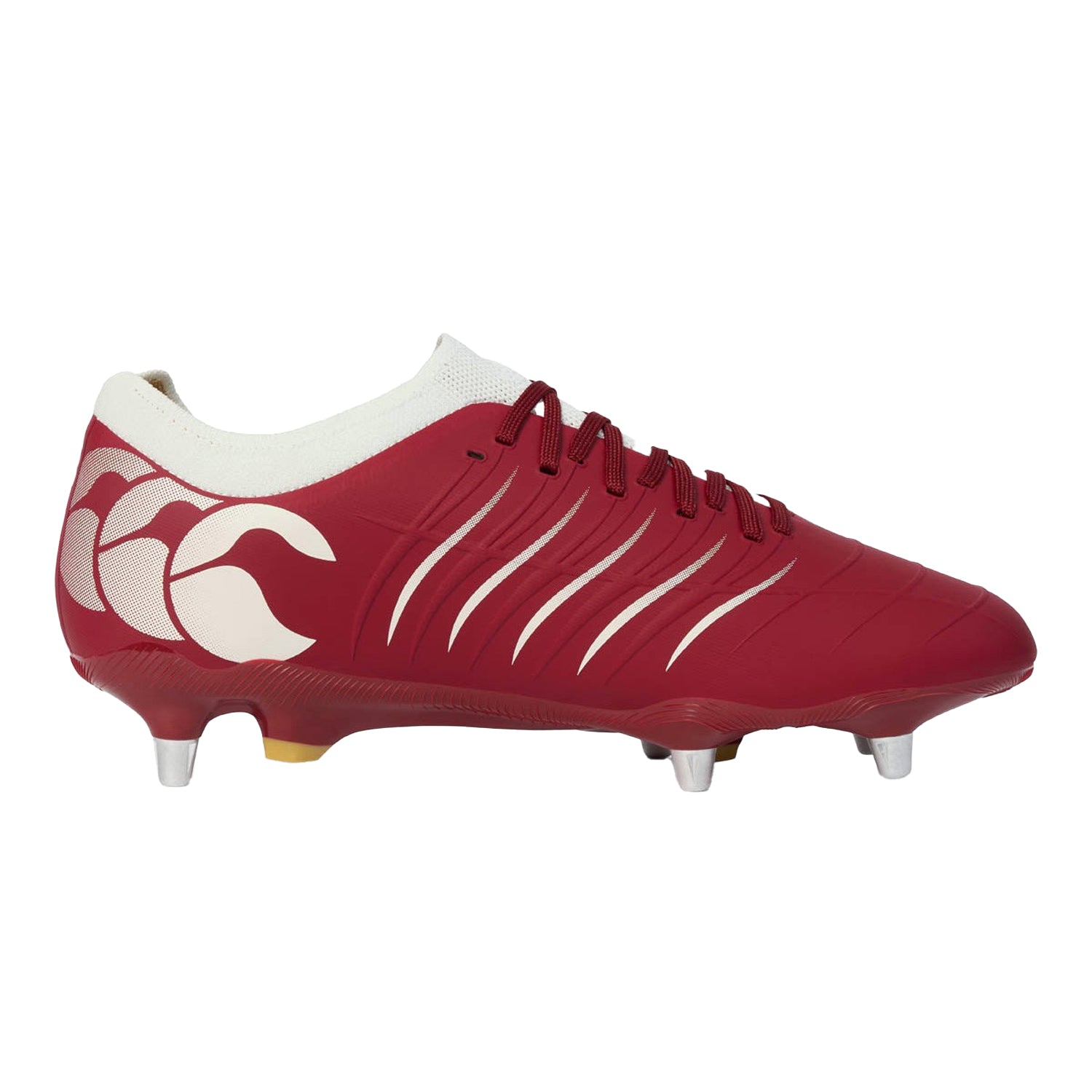 Red Dahlia - Side - Canterbury Unisex Adult Phoenix 2.0 Pro Soft Ground Rugby Boots